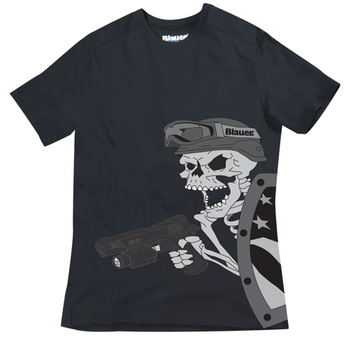 Blauer 8320 Skull and Shield T-Shirt