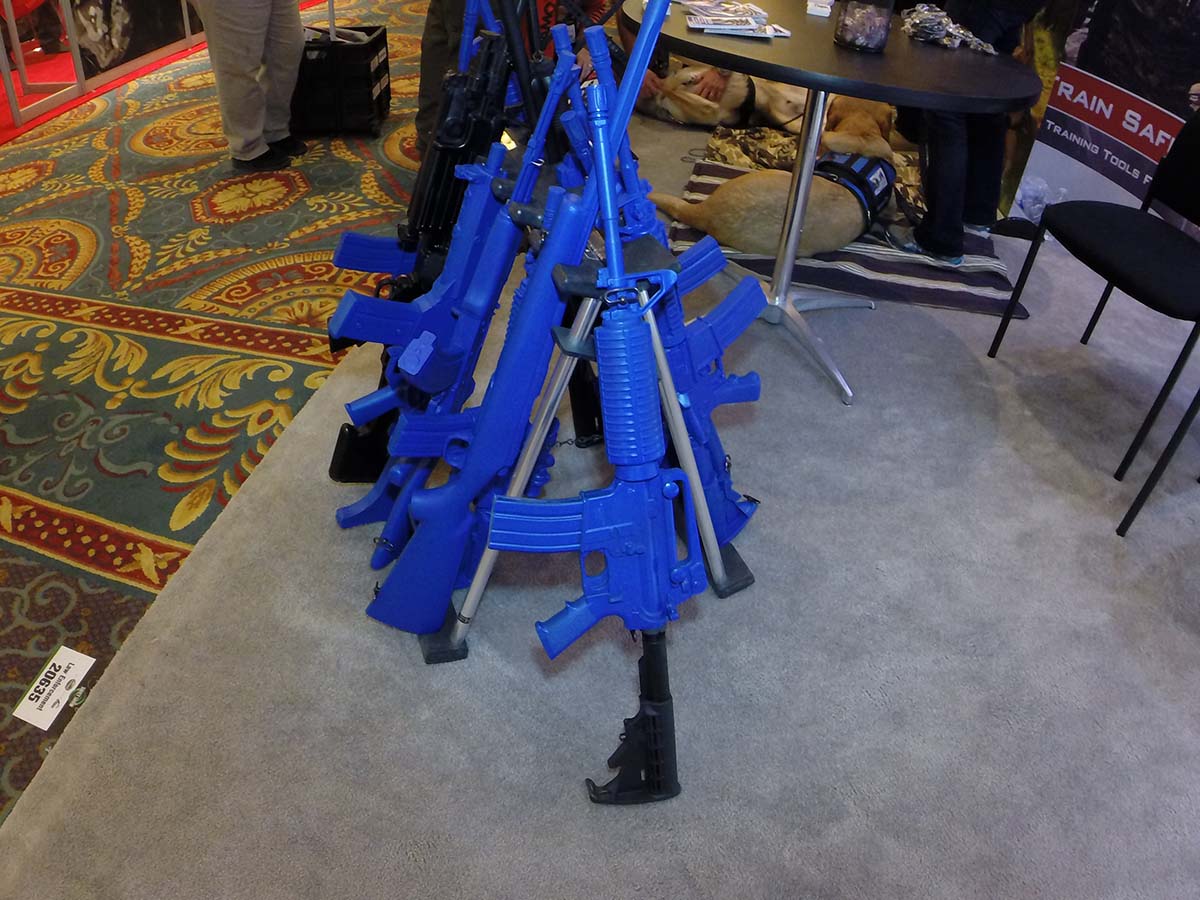 Blue Training Gun with Collapsible Stock