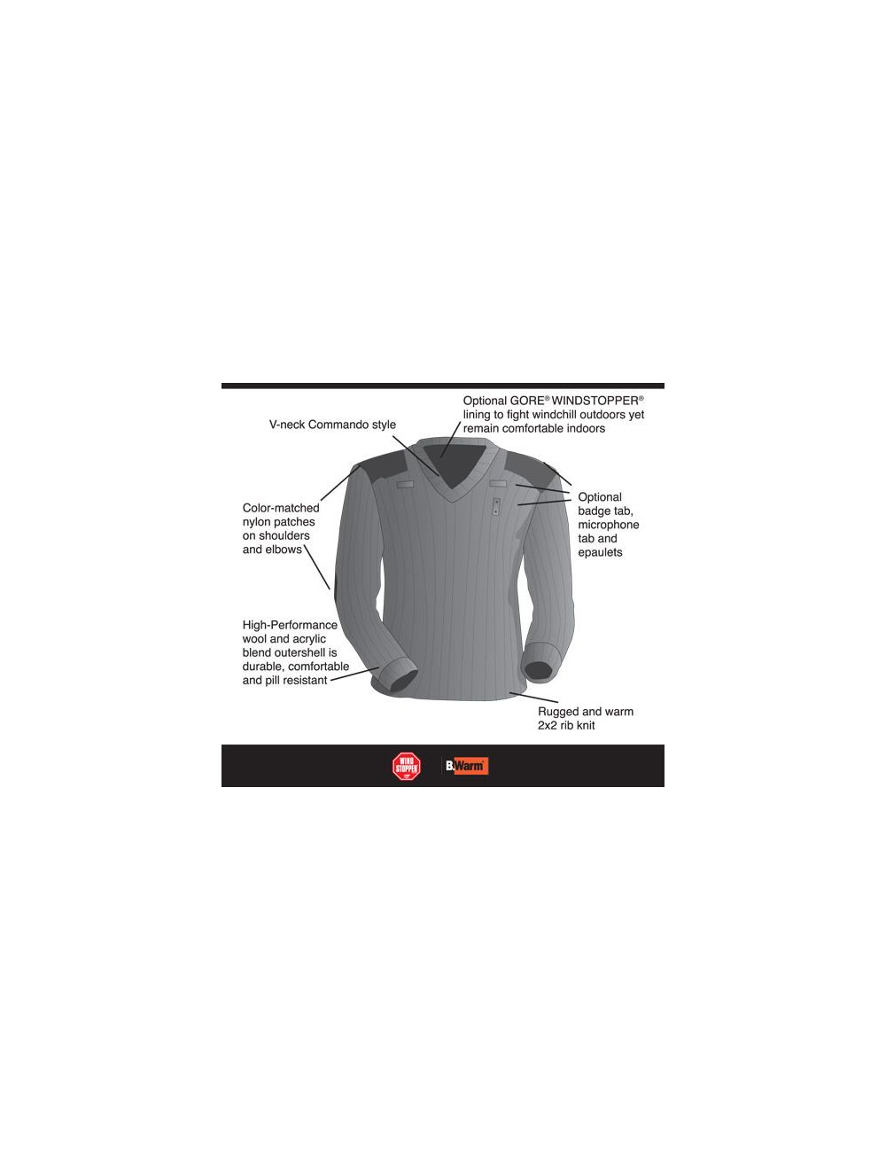Blauer 210 Classic V Neck Sweater
