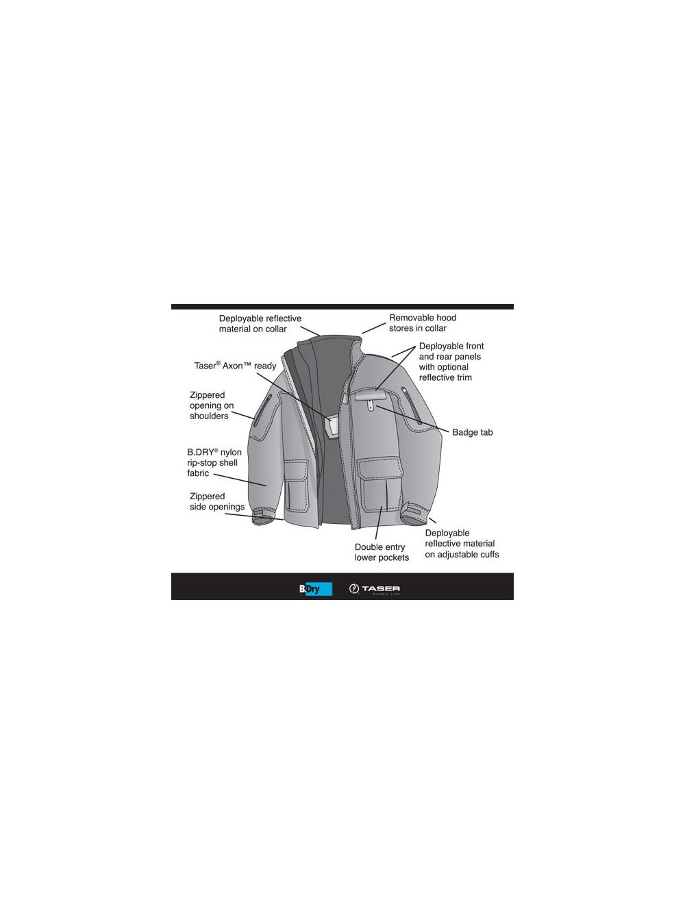 Blauer - Reflective Soft Shell Fleece Jacket (Color Block)