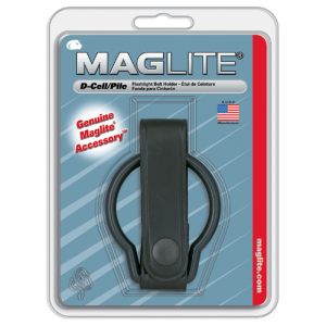 Boston Leather 5556-1 Plain Black Loop Style Mini Mag Lite Flashlight Holder 