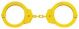 Peerless Handcuffs Peerless Model 7030 Oversize Chain Link Handcuffs - Yellow Finish