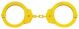 Peerless Handcuffs Peerless Model 7030 Oversize Chain Link Handcuffs - Yellow Finish